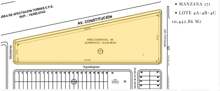 Imagen de terreno en venta en ciudad general escobedo centro, general escobedo, nuevo león