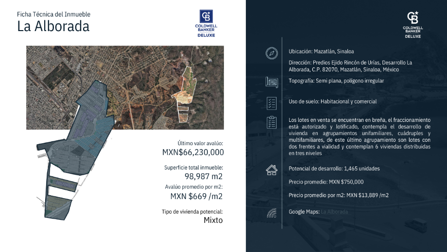 Imagen de terreno en venta en la alborada, mazatlán, sinaloa