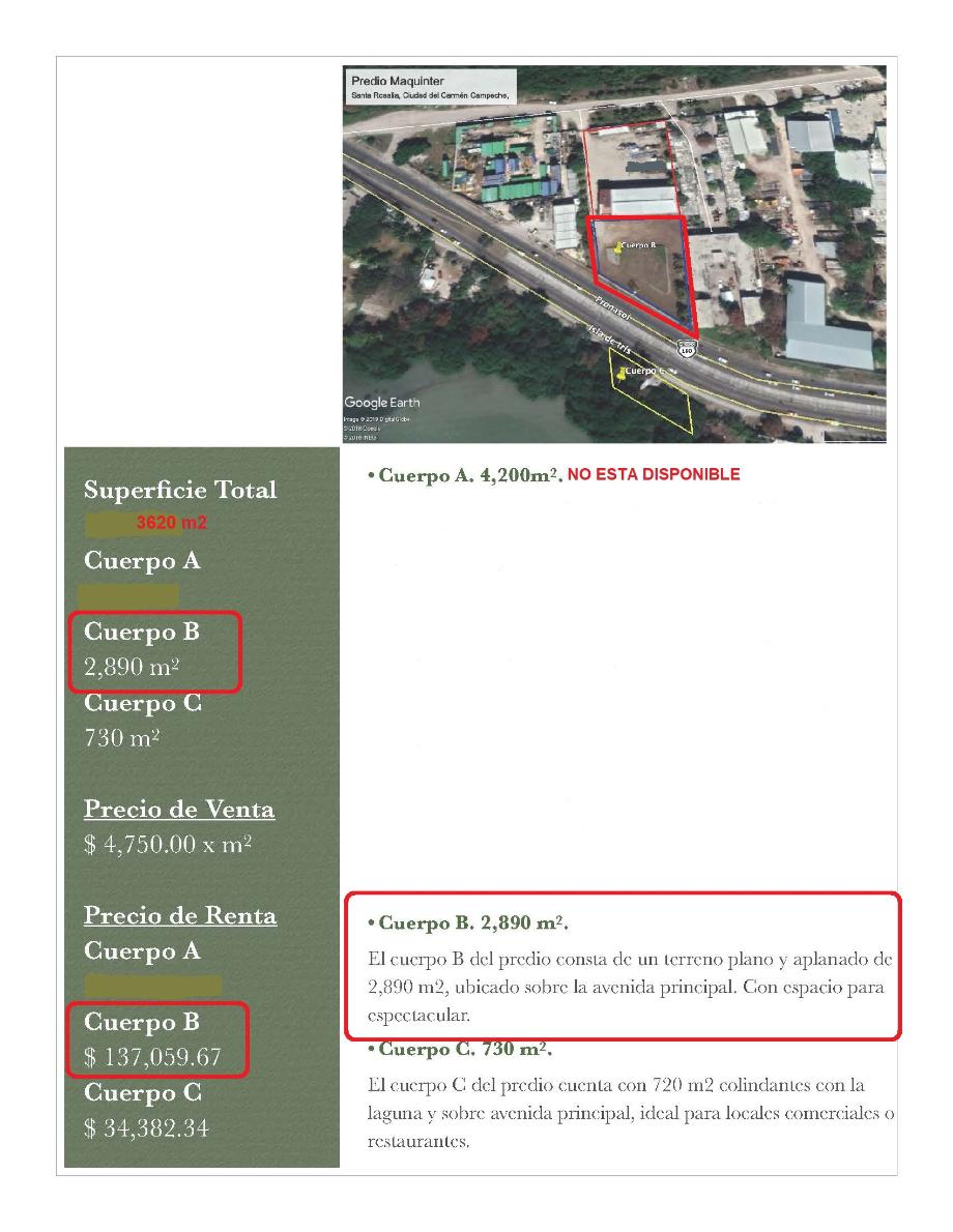 Imagen de terreno en renta en pedro sainz de baranda, carmen, campeche