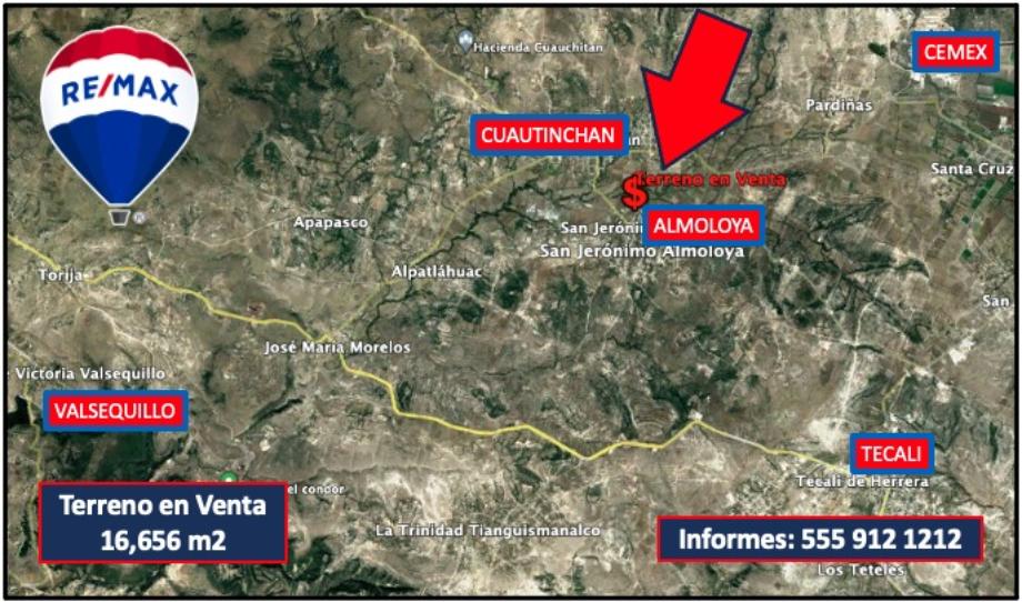 Imagen de terreno en venta en almoloya, cuautinchán, puebla