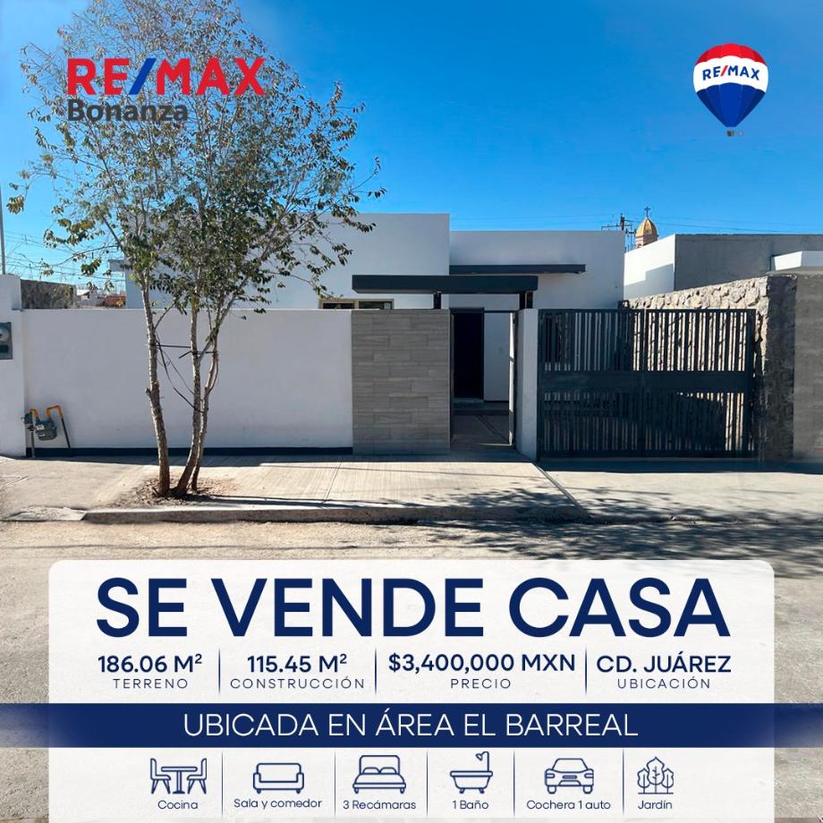 Imagen de casa en venta en partido romero, juárez, chihuahua