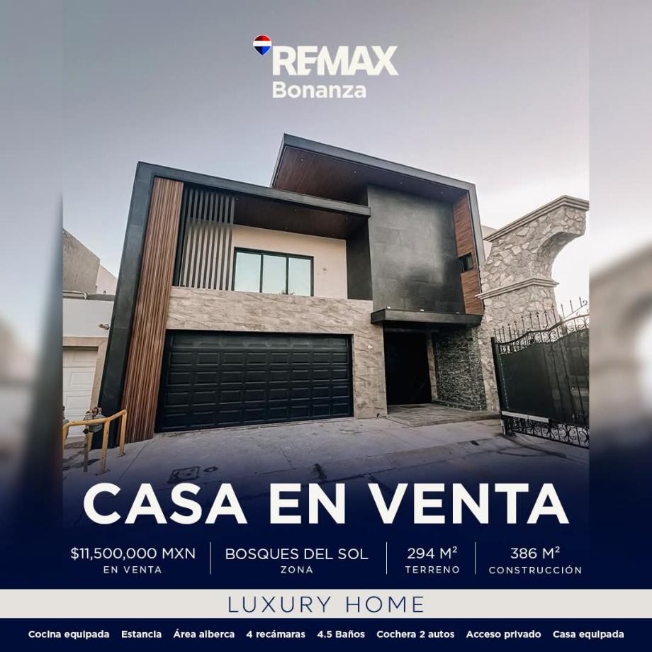 Imagen de casa en venta en bosques del sol, juárez, chihuahua