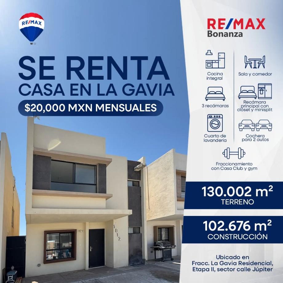 Imagen de casa en renta en banús 360, juárez, chihuahua