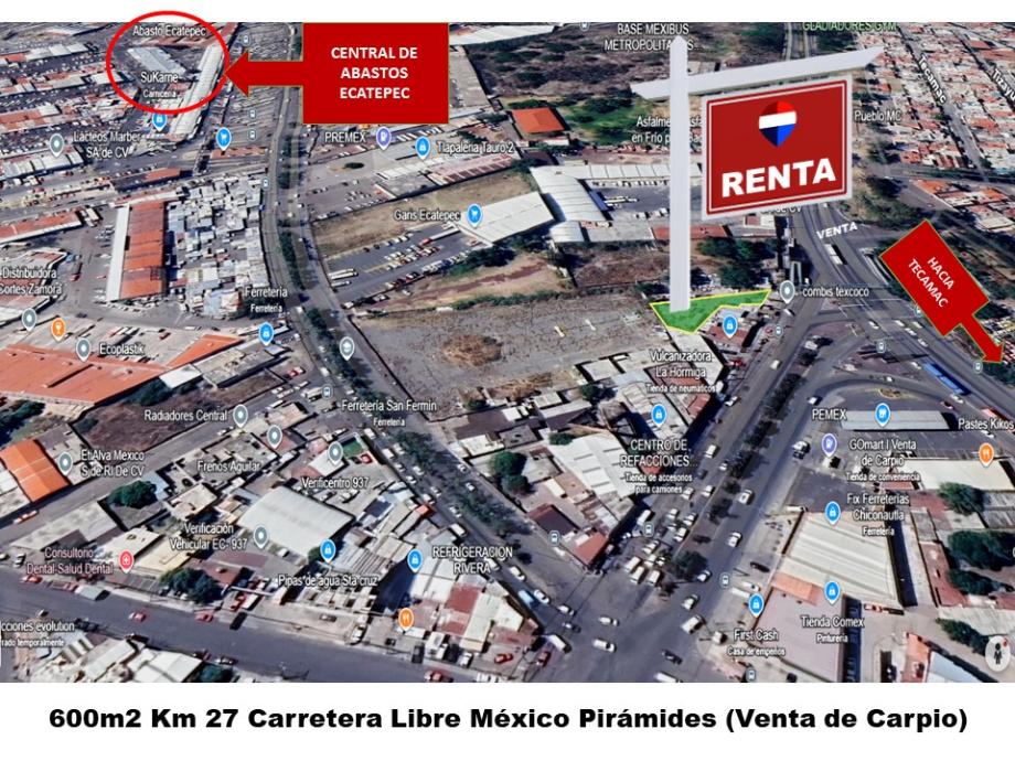 Imagen de terreno en renta en venta de carpio, ecatepec de morelos, estado de méxico
