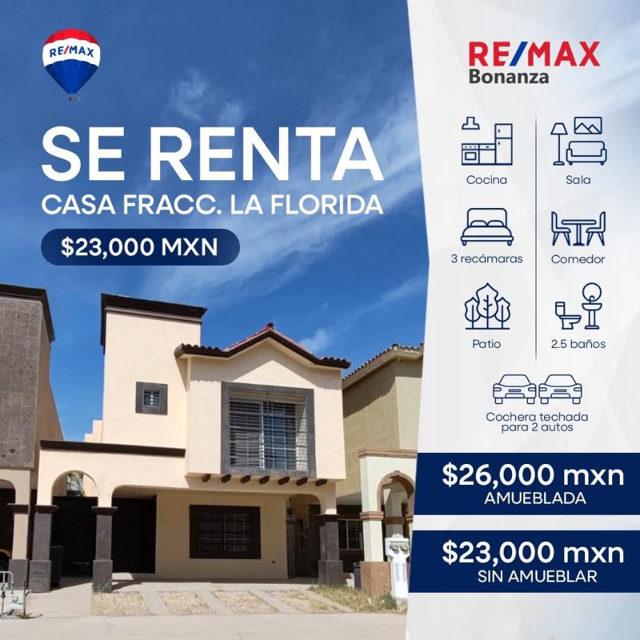 Imagen de casa en renta en la florida, juárez, chihuahua