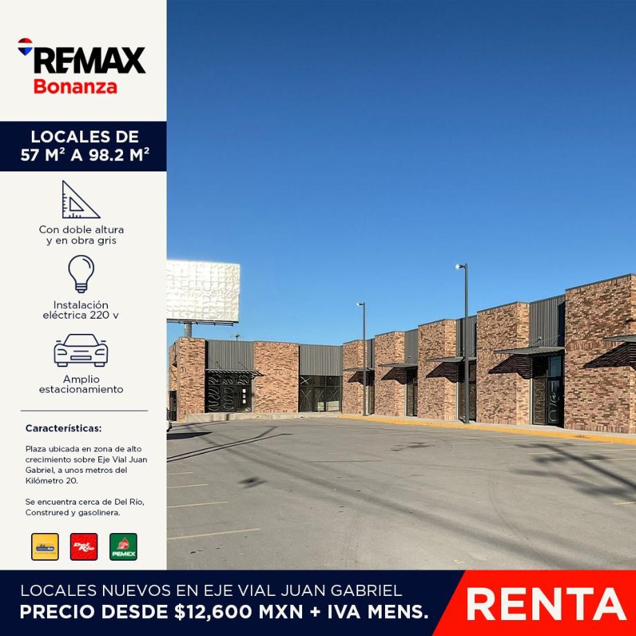 Imagen de local en renta en oasis revolución, juárez, chihuahua