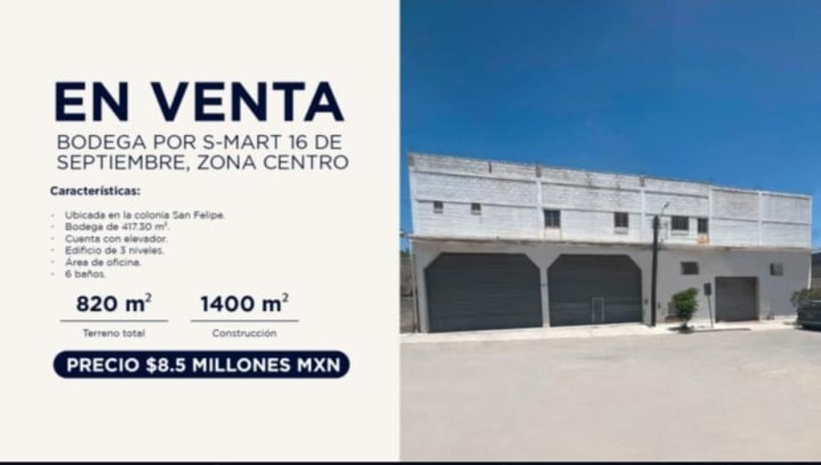 Imagen de bodega en venta en san felipe el real, juárez, chihuahua