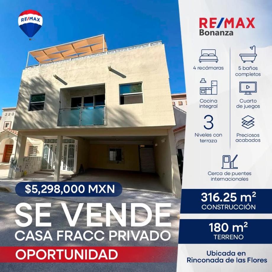 Imagen de casa en venta en rinconada de las flores, juárez, chihuahua