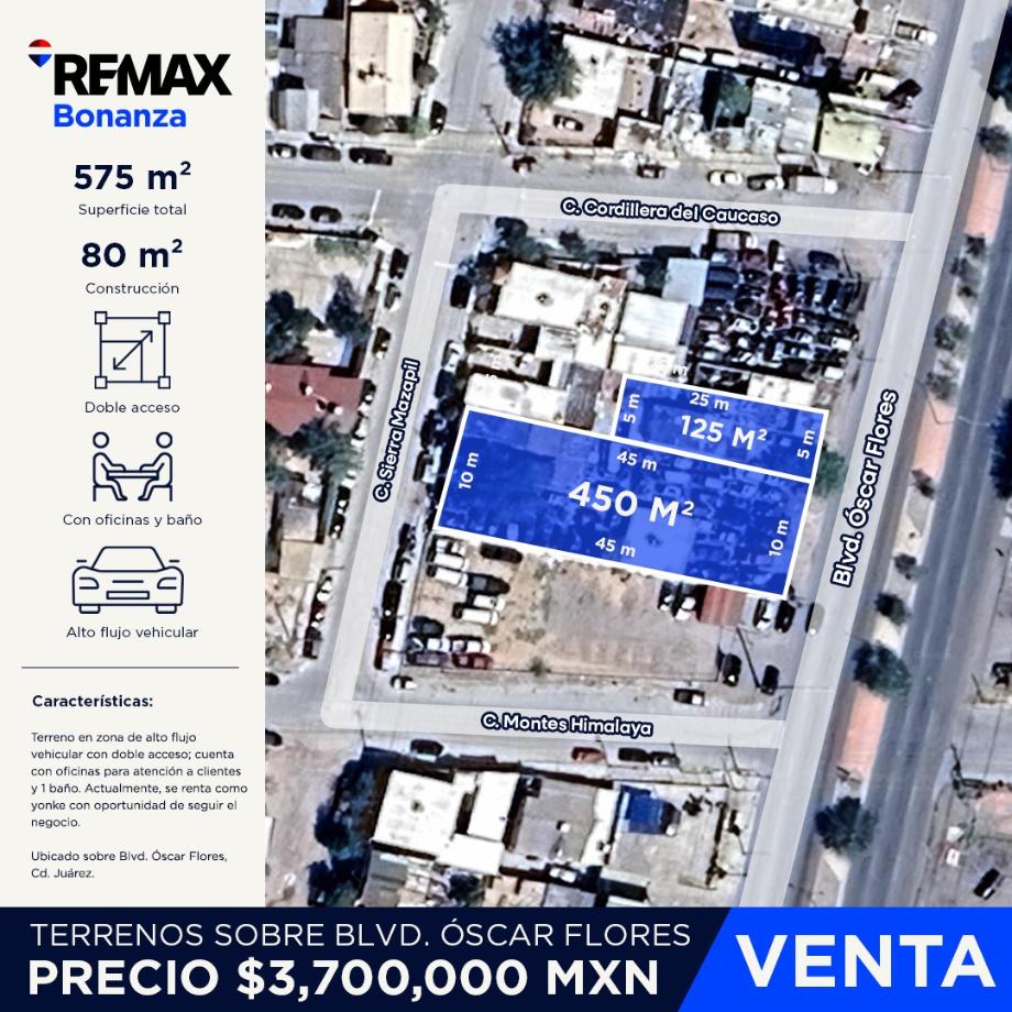 Imagen de terreno en venta en de los mecánicos, juárez, chihuahua