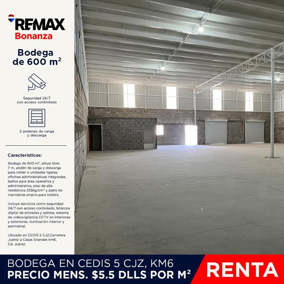 Imagen de bodega en renta en parque industrial antonio jaime bermúdez, juárez, chihuahua