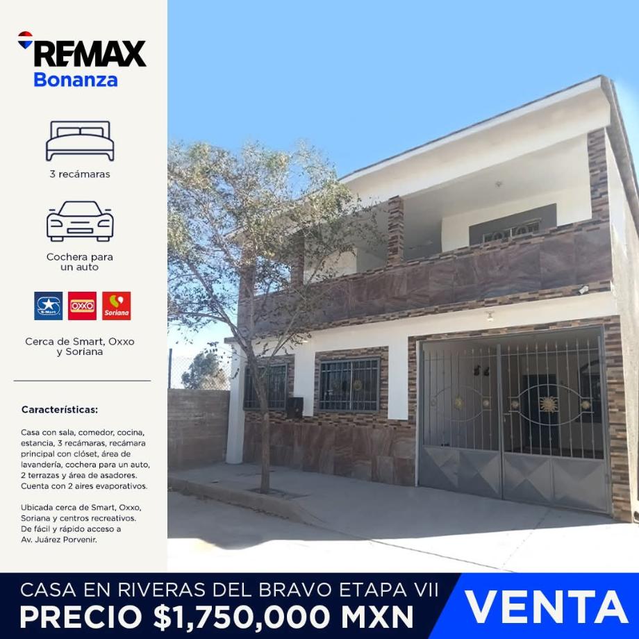 Imagen de casa en venta en riberas del bravo, juárez, chihuahua
