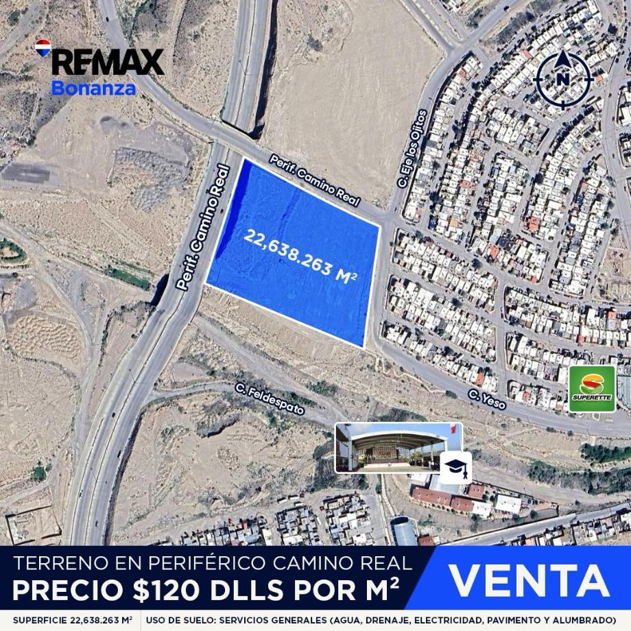 Imagen de terreno en venta en predio los ojitos, juárez, chihuahua