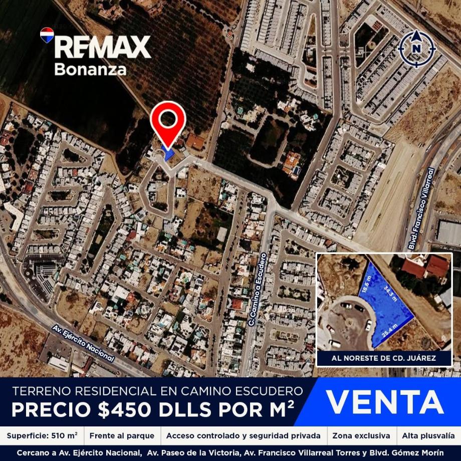 Imagen de terreno en venta en bosques de santa fe, juárez, chihuahua