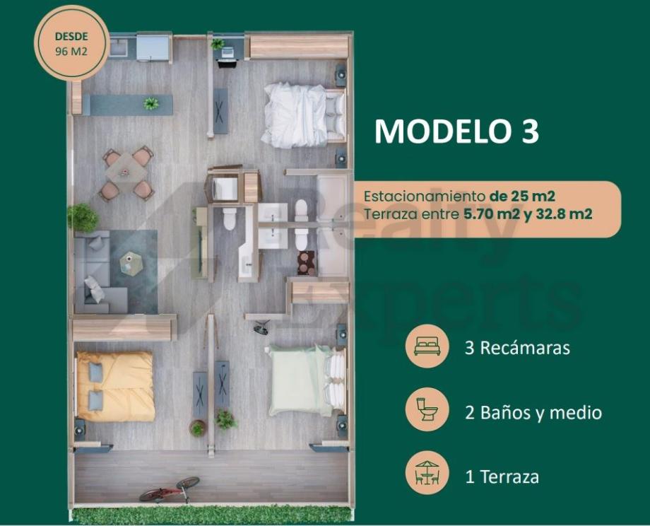 Imagen de departamento en venta en xcunyá, mérida, yucatán