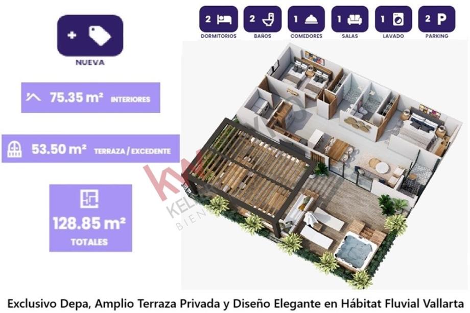Imagen de departamento en venta en fraccionamiento residencial fluvial vallarta, puerto vallarta, jalisco