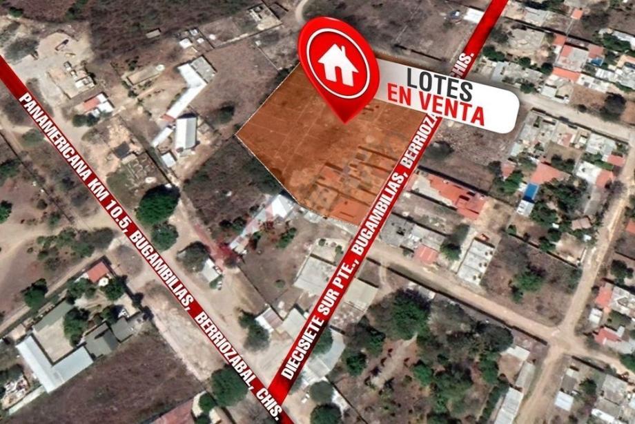 Imagen de terreno en venta en barrio bugambilias, berriozabal, chiapas