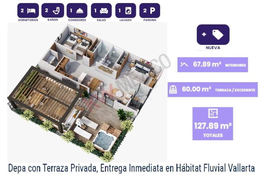 Imagen de departamento en venta en fraccionamiento residencial fluvial vallarta, puerto vallarta, jalisco